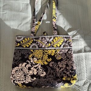 Vera Bradley Black and Yellow Floral Shoulder Bag
